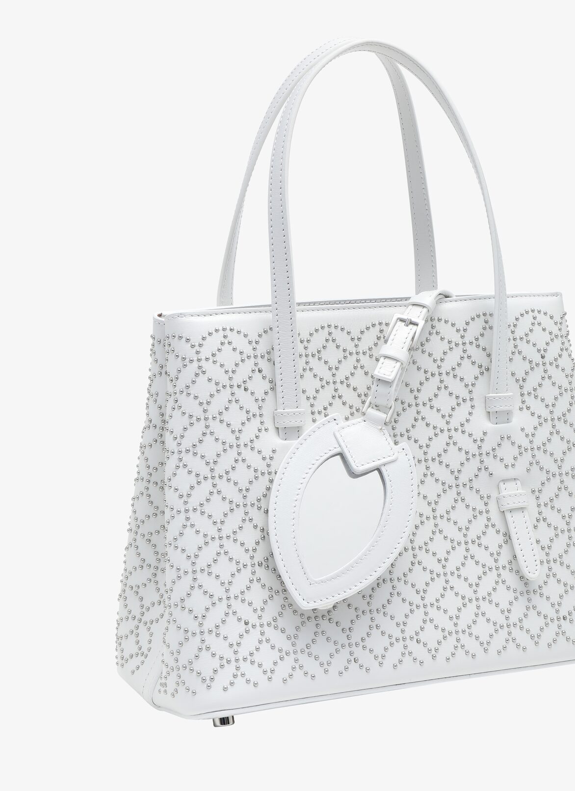 Mina Pocket 25 Tote Bag ALAÏA WHITE MINA POCKET 25 TOTE BAG